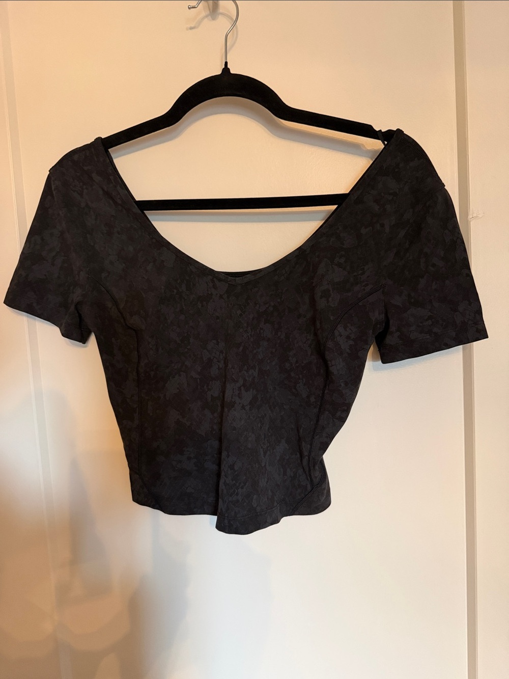 lululemon athletica Black Textured Crop Top